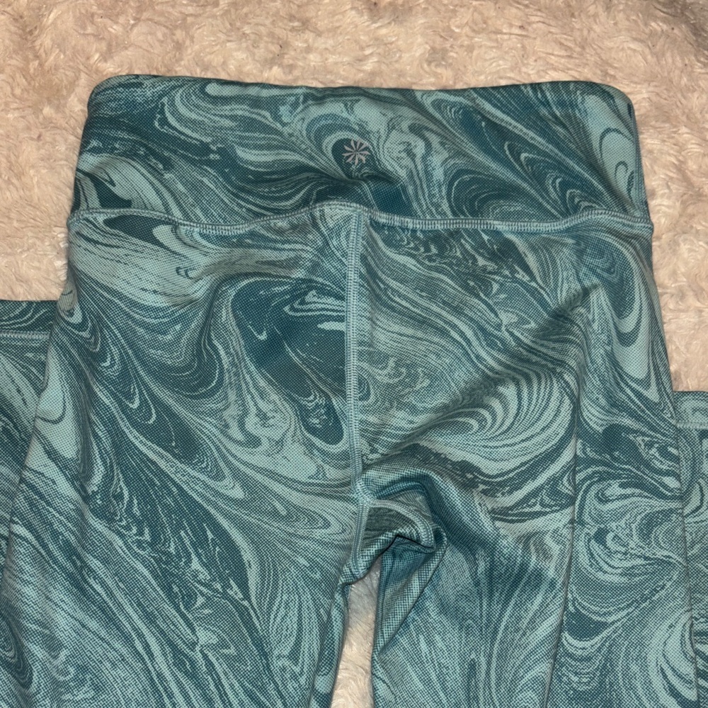 Athleta girl blue marble leggings SZ Large - Picture 5 of 6